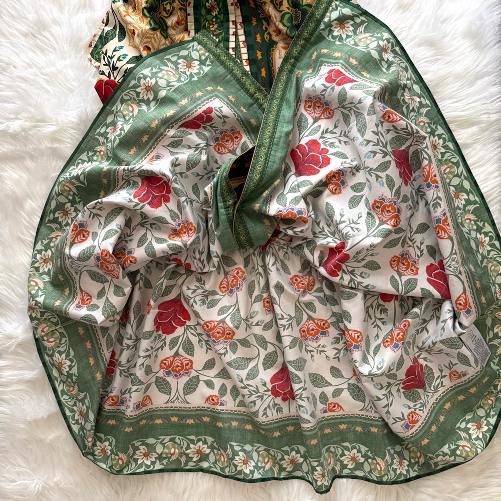 FARM Rio Floral Maxi Dress in Green, Red, Orange - RARE - Picture 15 of 16